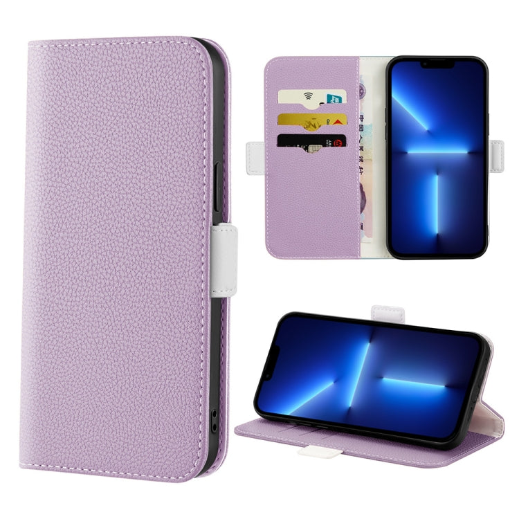 Candy Color Litchi Texture Leather Phone Case, For iPhone 13, For iPhone 13 mini, For iPhone 13 Pro, For iPhone 13 Pro Max