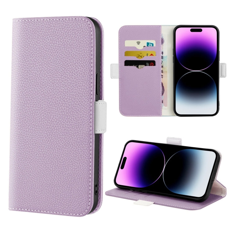 Candy Color Litchi Texture Leather Phone Case, For iPhone 14, For iPhone 14 Plus, For iPhone 14 Pro, For iPhone 14 Pro Max