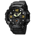 SKMEI 1965 Stainless Steel Buckle PU Strap Waterproof Electronic Watch