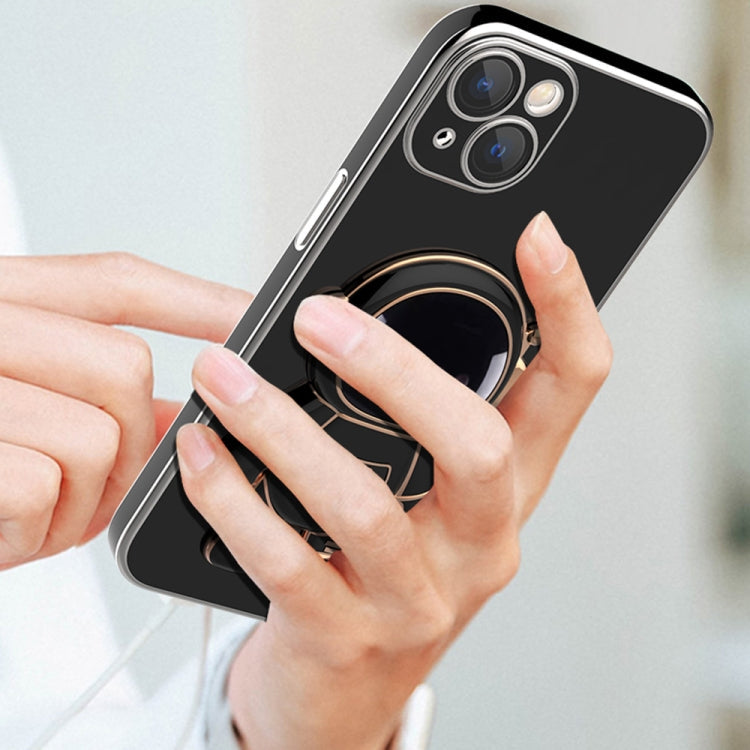 Plating Astronaut Holder Phone Case with Lens Film, For iPhone 12, For iPhone 12 mini, For iPhone 11 Pro Max