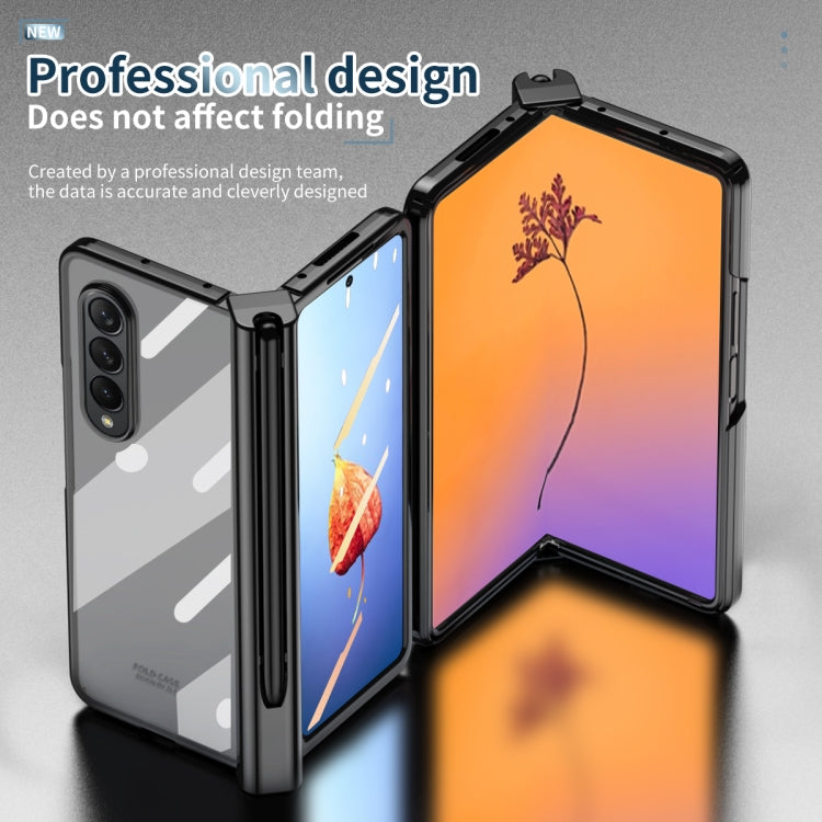 Full Body Integrated Electroplating Hinge Phone Case with Pen Slot, For Samsung Galaxy Z Fold4