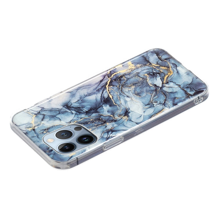 For iPhone 13 Pro Max IMD Marble Pattern TPU Phone Case (Grey)