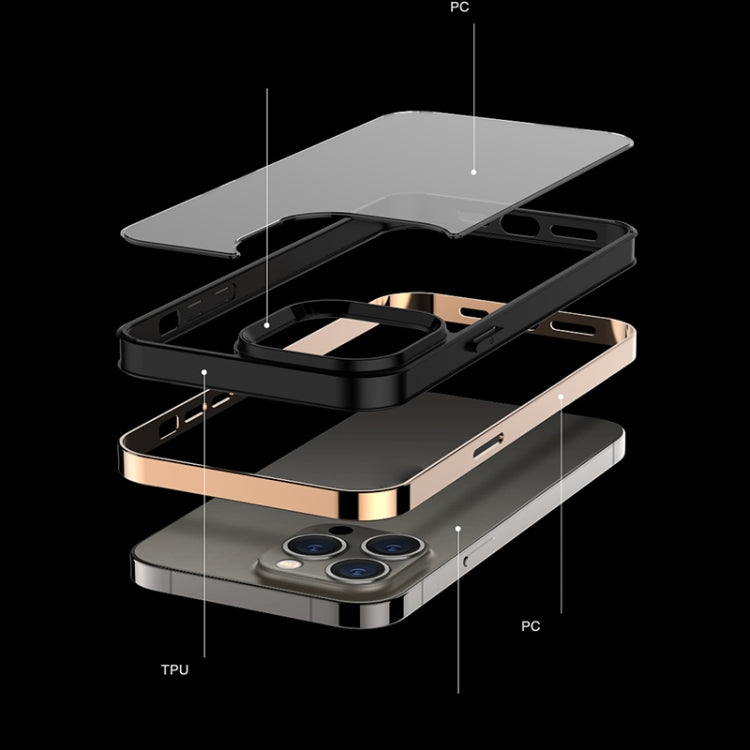 3 in 1 Electroplated Frame Phantom Phone Case, For iPhone 13, For iPhone 13 Pro, For iPhone 13 Pro Max