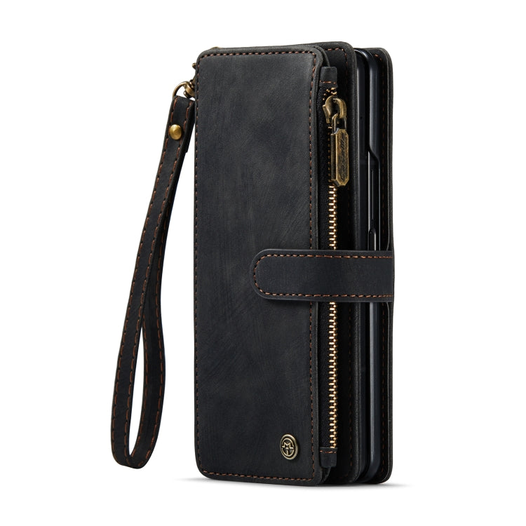CaseMe C30 Multifunctional Card Slots Zipper Phone Leather Phone Case, For Samsung Galaxy Z Fold6 5G, For Samsung Galaxy Z Fold5, For Samsung Galaxy Z Fold4 5G