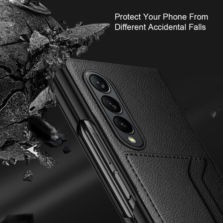 GKK Litchi Texture Card Slot Phone Case, For Samsung Galaxy Z Fold4 5G