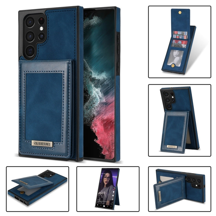N.Bekus Vertical Flip Card Slot RFID Phone Case, For Samsung Galaxy S22 Ultra 5G