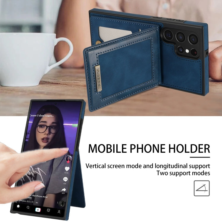N.Bekus Vertical Flip Card Slot RFID Phone Case, For Samsung Galaxy S22 Ultra 5G