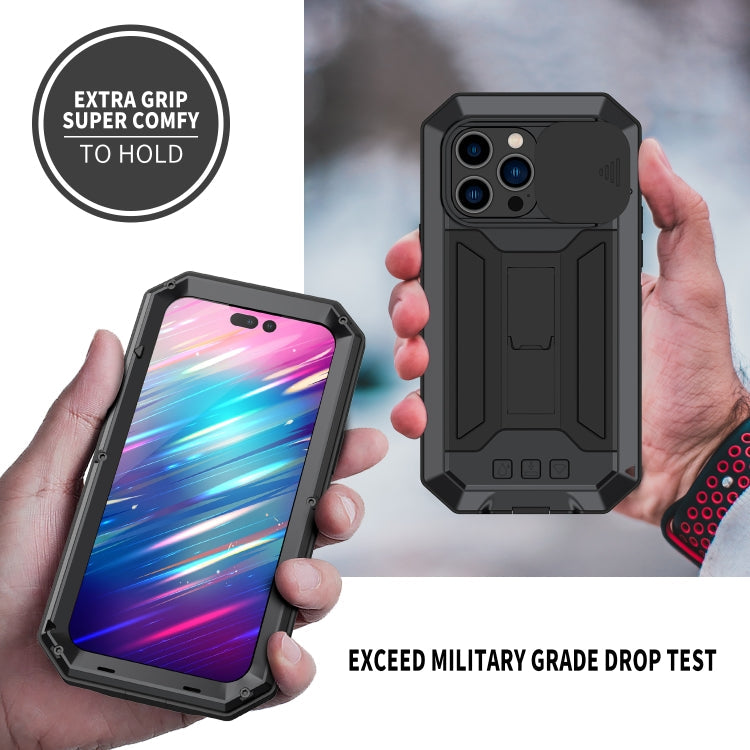 For iPhone 14 Pro Max R-JUST Shockproof Life Waterproof Dust-proof Case (Black)