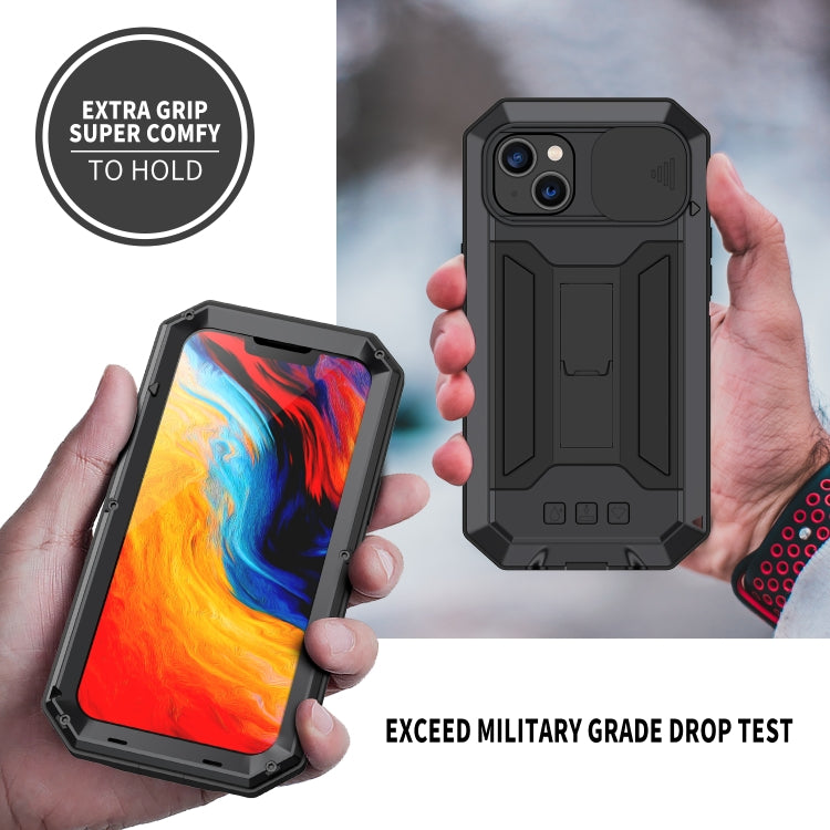 For iPhone 14 R-JUST Shockproof Life Waterproof Dust-proof Case (Black)