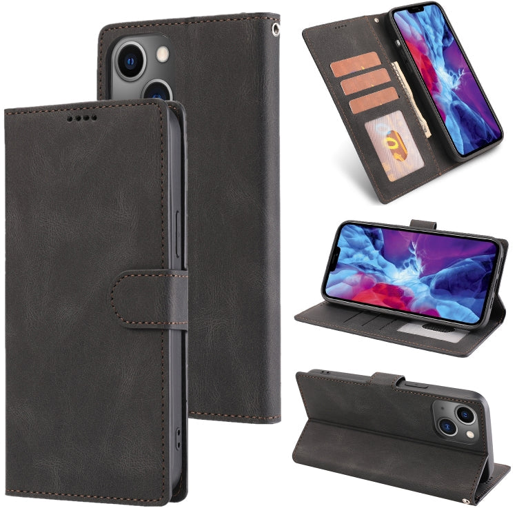 Fantasy Classic Skin-feel Calfskin Texture Leather Case, For iPhone 14, For iPhone 14 Plus, For iPhone 14 Pro, For iPhone 14 Pro Max