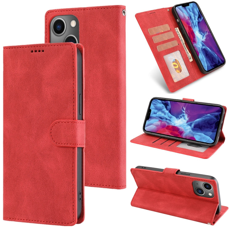 Fantasy Classic Skin-feel Calfskin Texture Leather Case, For iPhone 14, For iPhone 14 Plus, For iPhone 14 Pro, For iPhone 14 Pro Max