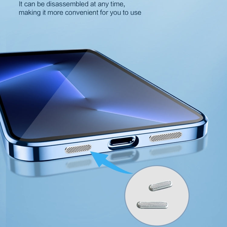 For iPhone 14 Plus 9D Plated Lens Film Clear Phone Case (Transparent)