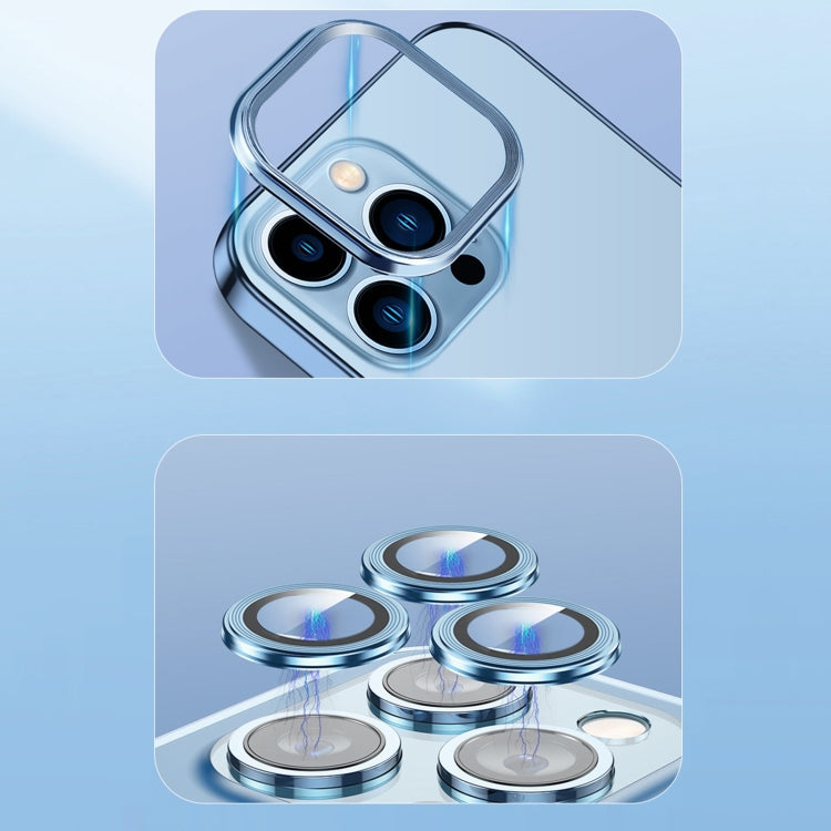 For iPhone 14 Plus 9D Plated Lens Film Clear Phone Case (Transparent)