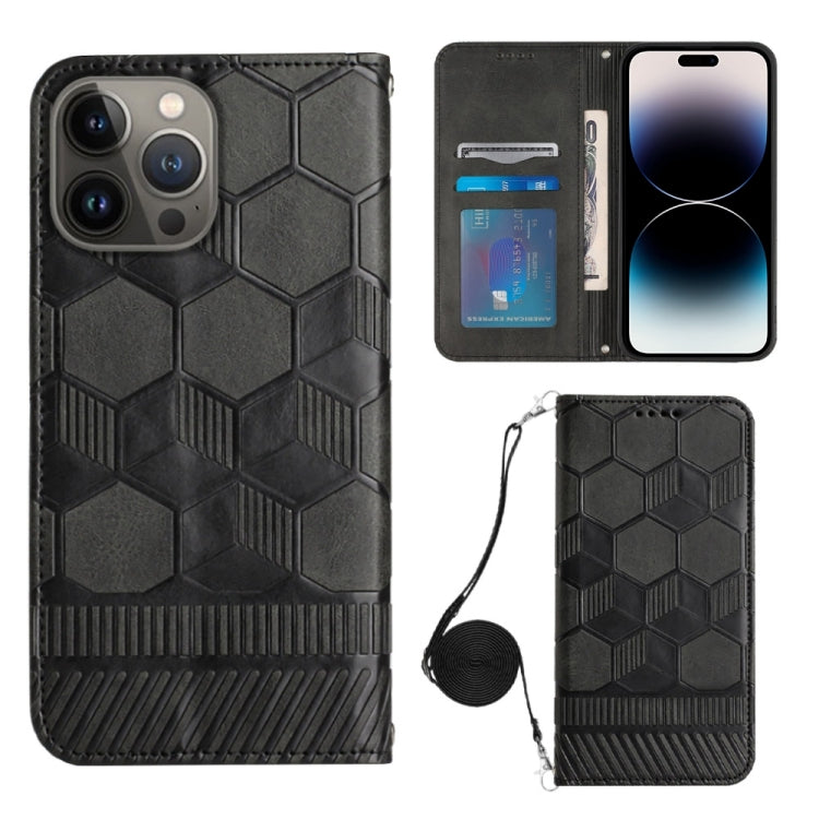 Crossbody Football Texture Magnetic PU Phone Case, For iPhone 14 Plus, For iPhone 14 Pro, For iPhone 14 Pro Max, For iPhone SE 2022/SE 2020/8/7