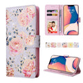 Bronzing Painting RFID Leather Case, For iPhone 14, For iPhone 14 Plus, For iPhone 14 Pro, For iPhone 14 Pro Max