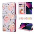 Bronzing Painting RFID Leather Case, For iPhone 13 mini, For iPhone 13, For iPhone 13 Pro, For iPhone 13 Pro Max