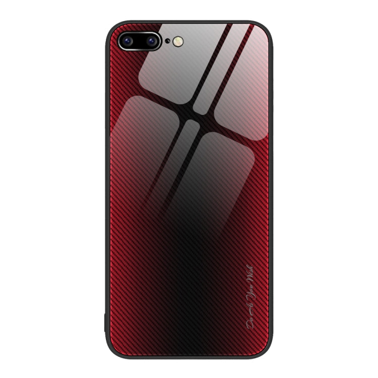 Texture Gradient Glass TPU Phone Case, For iPhone 8 Plus / 7 Plus