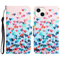 Colored Drawing Leather Phone Case, For iPhone 14