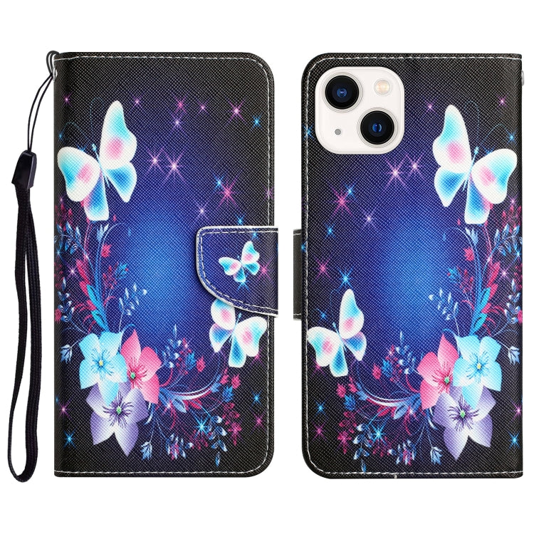 Colored Drawing Leather Phone Case, For iPhone 14 Plus