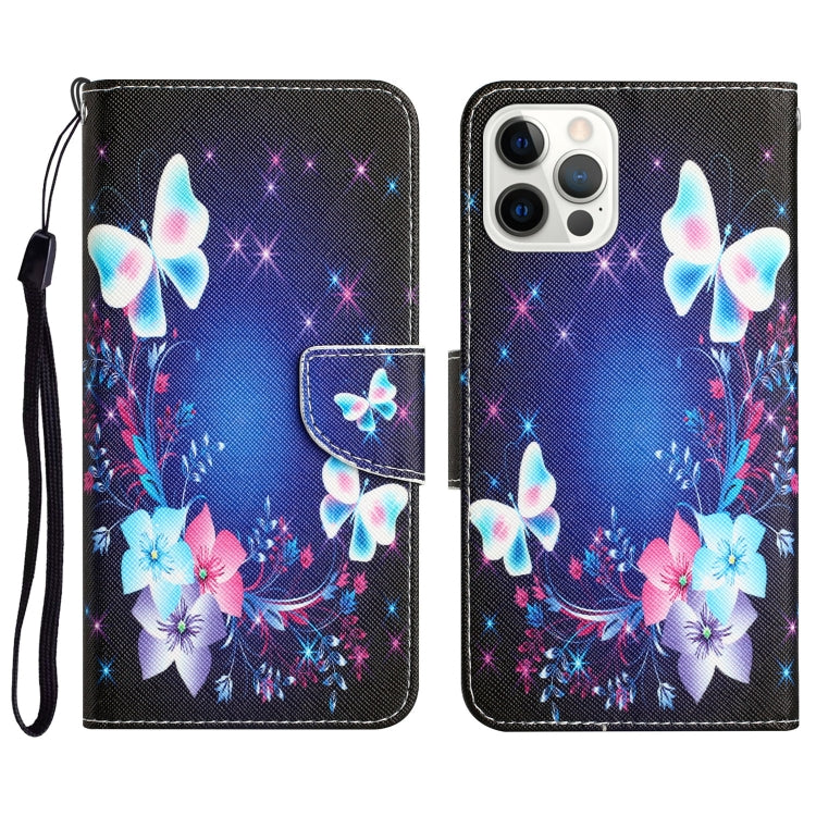 Colored Drawing Leather Phone Case, For iPhone 14 Pro