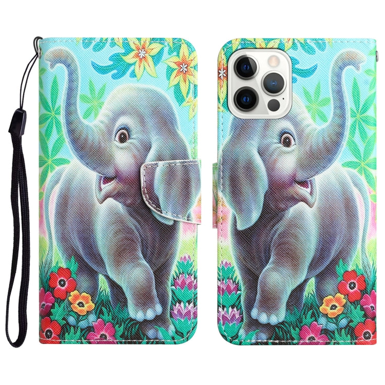 Colored Drawing Leather Phone Case, For iPhone 12 / 12 Pro