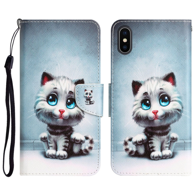 Colored Drawing Leather Phone Case, For iPhone XS Max