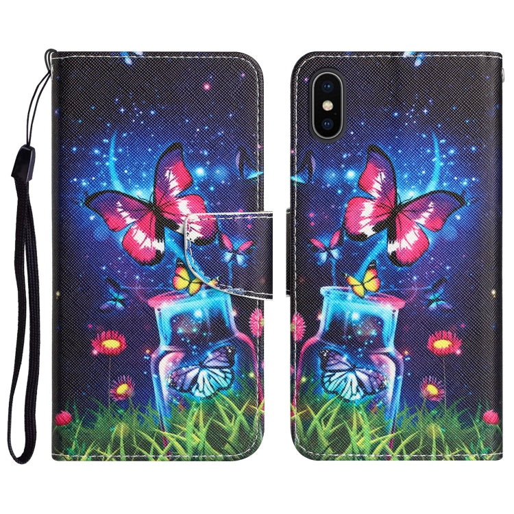 Colored Drawing Leather Phone Case, For iPhone XS Max