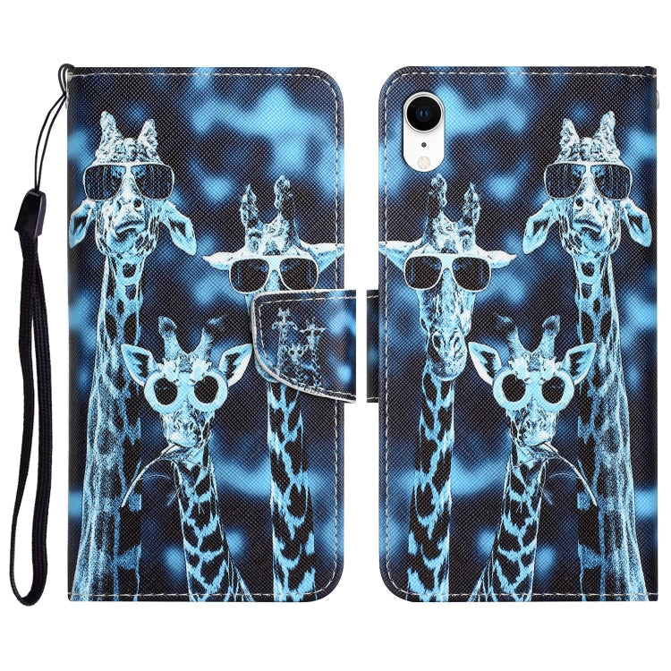Colored Drawing Leather Phone Case, For iPhone XR