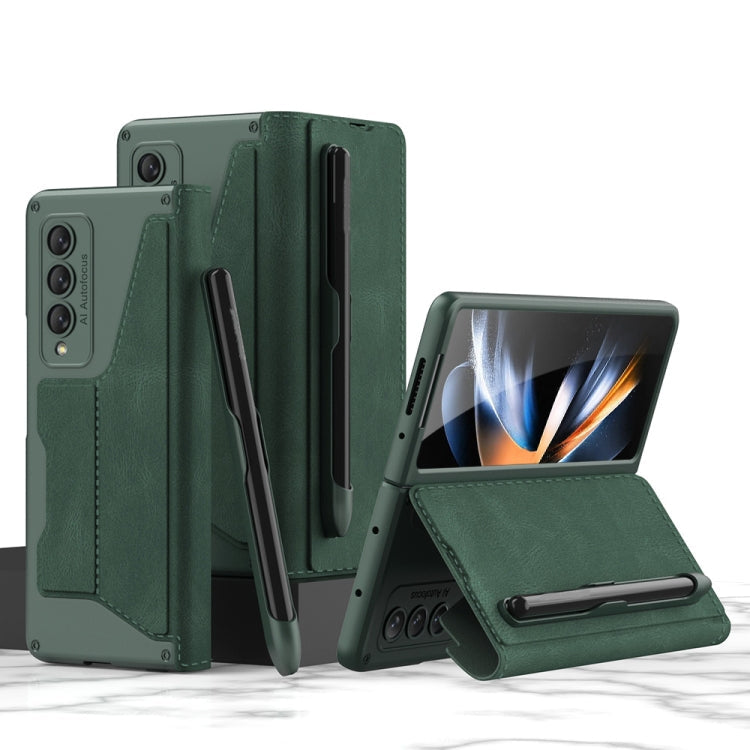 GKK Armor Flip Leather Phone Case with Pen Slots, For Samsung Galaxy Z Fold4