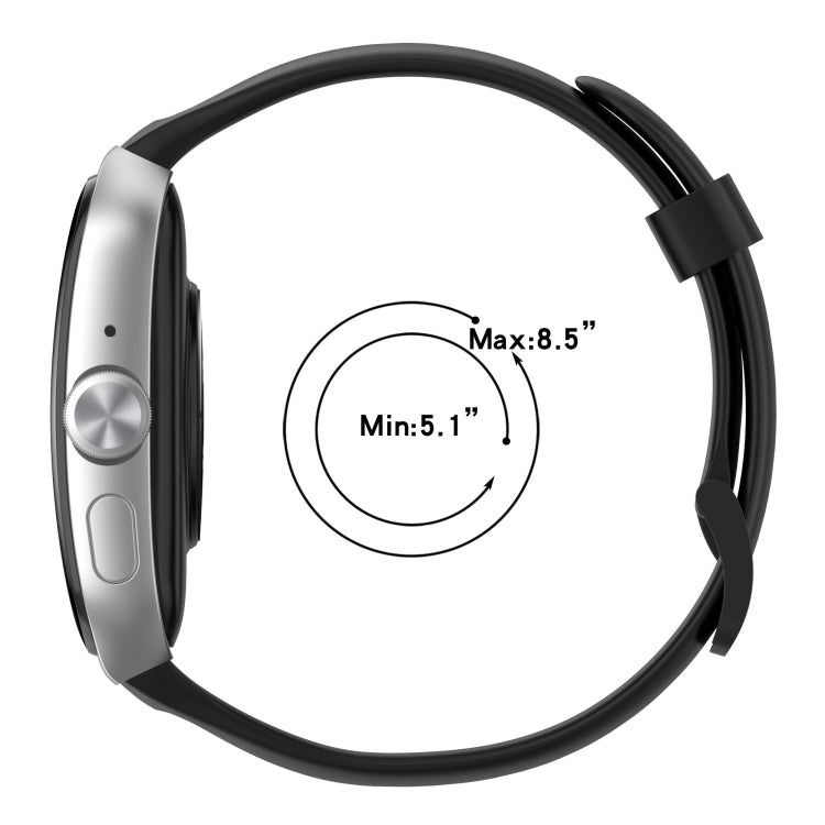 For OPPO Watch 3 Pro Solid Color Soft Silicone Watch Band(Black)
