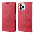 Butterfly Embossed Horizontal Flip Leather Phone Case, For iPhone 14 Pro Max