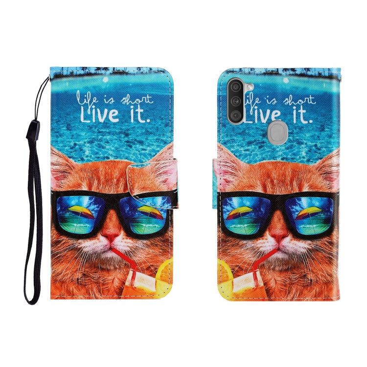 Colored Drawing Horizontal Flip Leather Case with Holder & Card Slot & Wallet, For OPPO A11