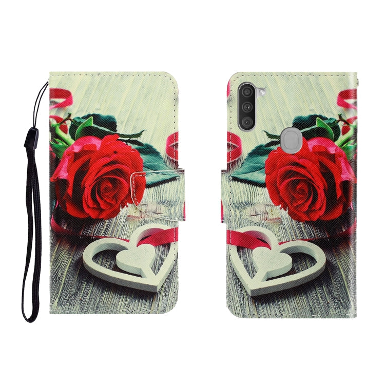 Colored Drawing Horizontal Flip Leather Case with Holder & Card Slot & Wallet, For OPPO A11