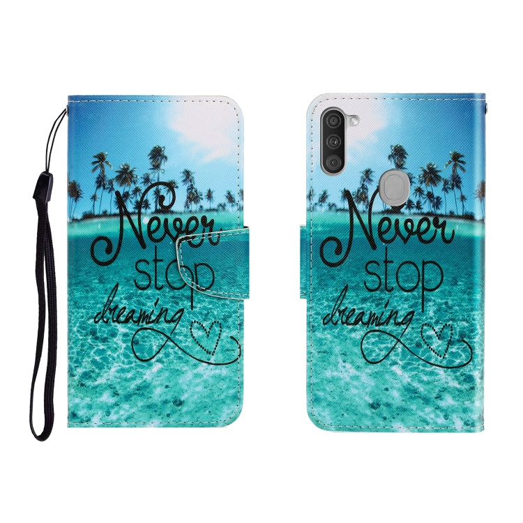 Colored Drawing Horizontal Flip Leather Case with Holder & Card Slot & Wallet, For OPPO A11