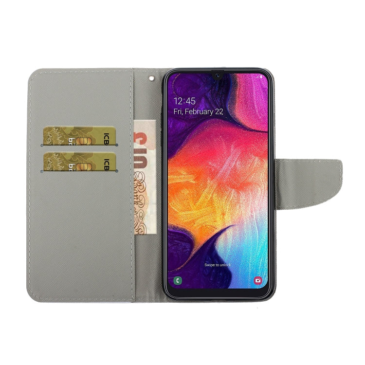 Colored Drawing Horizontal Flip Leather Case with Holder & Card Slot & Wallet, For Galaxy A41