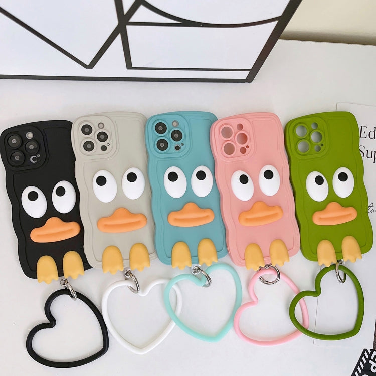 Wave Edge Big Duck Silicone Phone Case with Wristband, For iPhone 12 Pro, For iPhone 12 Pro Max, For iPhone 11, For iPhone 11 Pro