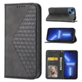 Cubic Grid Calf Texture Magnetic Closure Leather Phone Case, For iPhone 13 mini, For iPhone 13, For iPhone 13 Pro, For iPhone 13 Pro Max