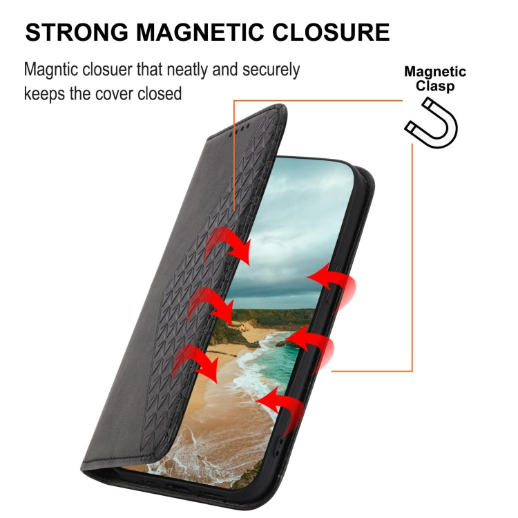 Cubic Grid Calf Texture Magnetic Closure Leather Phone Case, For iPhone 12 mini, For iPhone 12 / 12 Pro, For iPhone 12 Pro Max, For iPhone 11