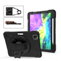 For iPad Pro 12.9 (2020) 360 Degree Rotation Silicone Protective Cover with Holder & Hand Strap & Long Strap & Pencil Slot, For iPad Pro 12.9 2020 / 2018