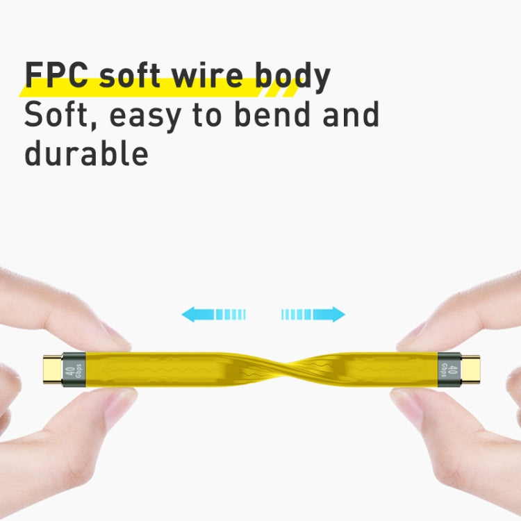 100W 10Gbps USB-C/Type-C to USB-C/Type-C FPC Flexible Data Cable, Length: 13.8cm, 10Gbps USB-C/Type-C to USB-C/Type-C