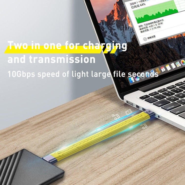 100W 40Gbps USB-C/Type-C to USB-C/Type-C FPC Flexible Data Cable, Length: 13.8cm, 40Gbps USB-C/Type-C to USB-C/Type-C