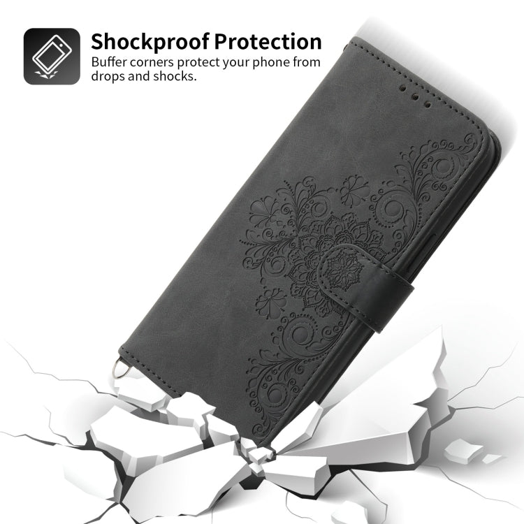 Skin-feel Flowers Embossed Wallet Leather Phone Case, For iPhone 14, For iPhone 14 Plus, For iPhone 14 Pro, For iPhone 14 Pro Max