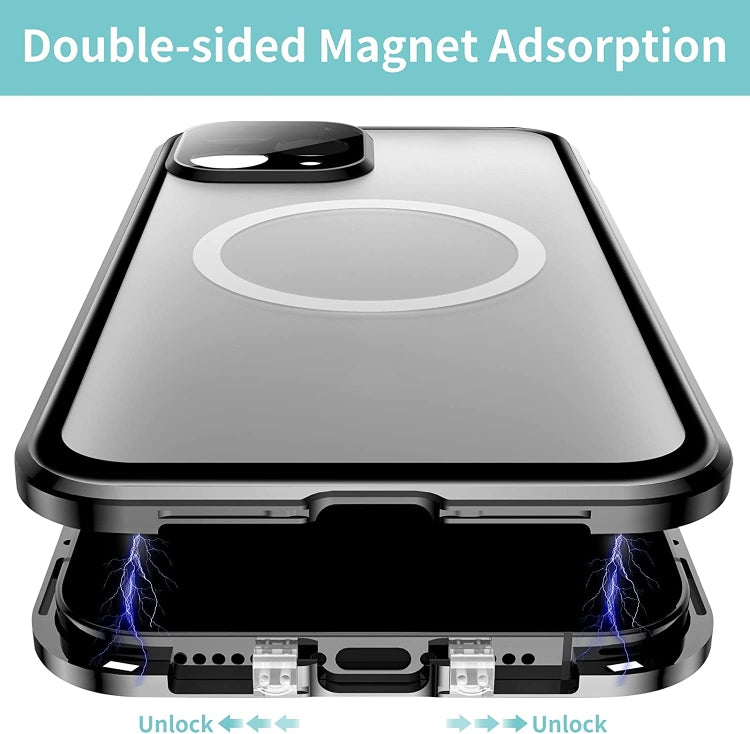 For iPhone 12 Pro 360 Full Body Magnetic Frosted Magsafe Phone Case(Black)