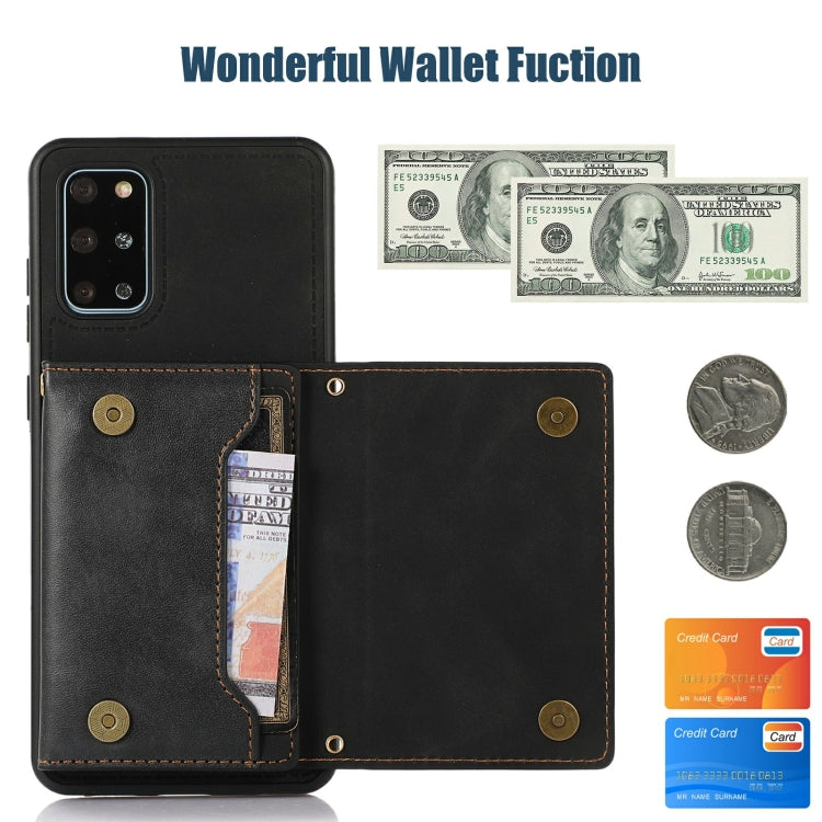 Three-fold RFID Leather Phone Case with Lanyard, For Samsung Galaxy S20+, For Samsung Galaxy S20 FE, For Samsung Galaxy S21, For Samsung Galaxy S22