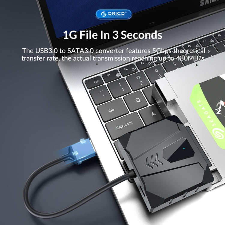 ORICO UTS2 USB 2.0 2.5-inch SATA HDD Adapter, Cable Length:0.3m