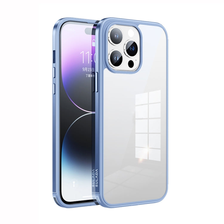 SULADA Metal Frame + Nano Glass + TPU Phone Case, For iPhone 14 Pro Max