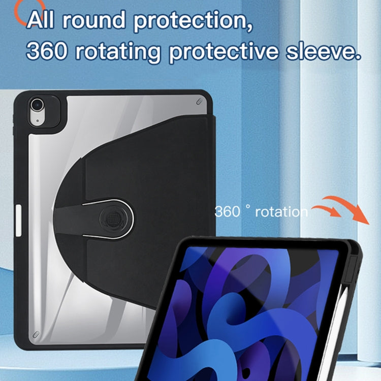 Acrylic 360 Degree Rotation Holder Tablet Leather Case, For iPad Pro 11 2022/2021 / Air5 2022/Air4 2020