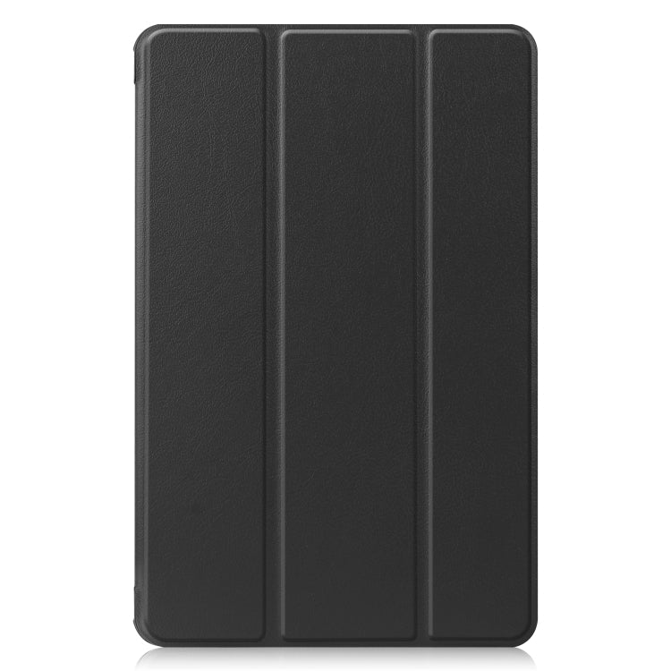 For Huawei MatePad 10.4 inch Solid Color Anti-fall Horizontal Flip Tablet PC Protective Leather Case with Bracket, Black