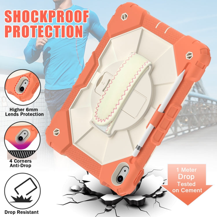 Contrast Color Robot Shockproof Silicon + PC Tablet Protective Case with Crossbody Rope, For iPad 10th Gen 10.9 2022