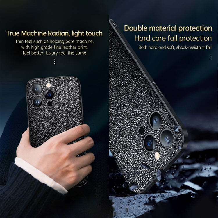 For iPhone 13 SULADA Invisible Bracket Leather Back Cover Phone Case(Dark Green)